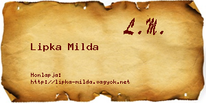 Lipka Milda névjegykártya